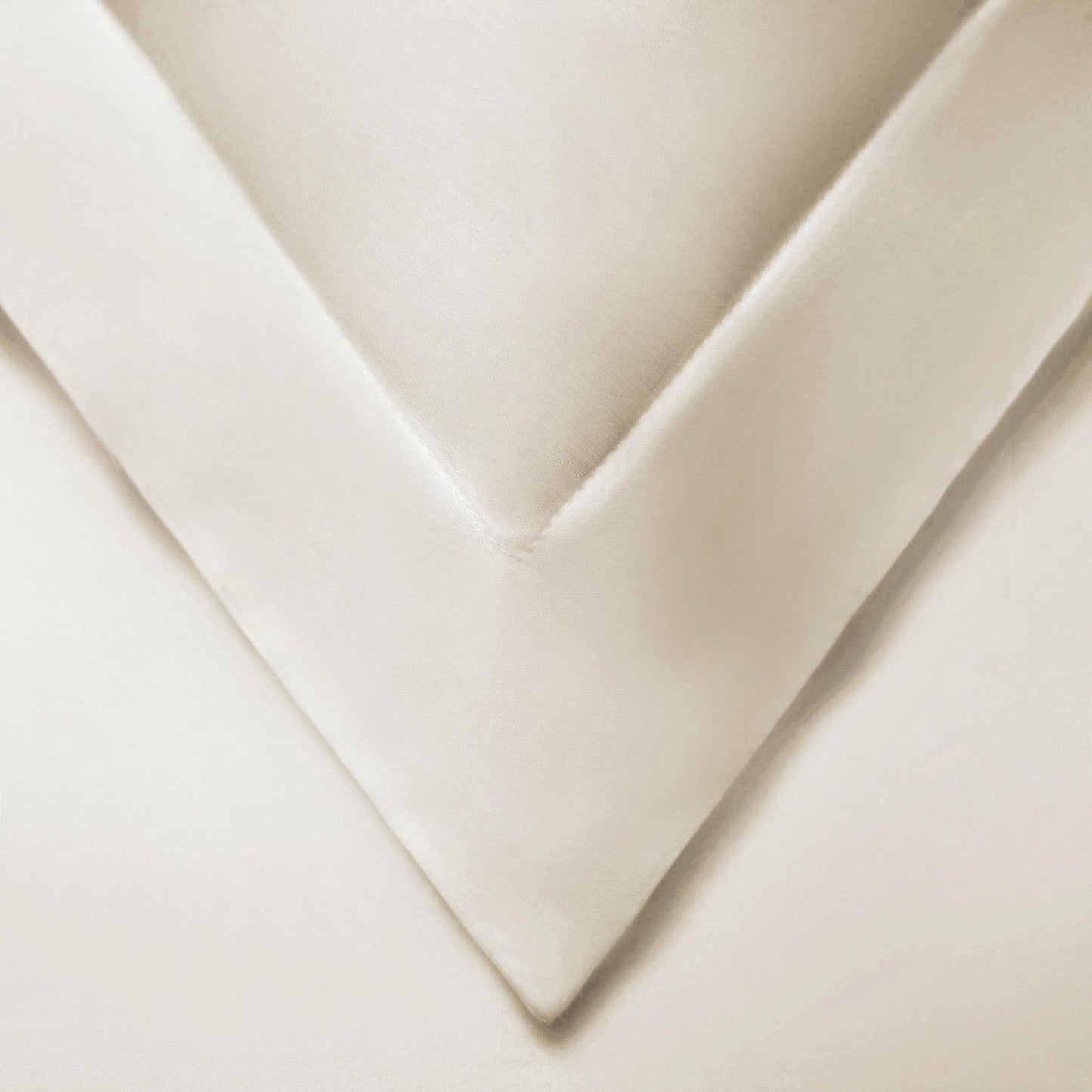 Superior Solid Cotton Blend Duvet Cover Set - Ivory
