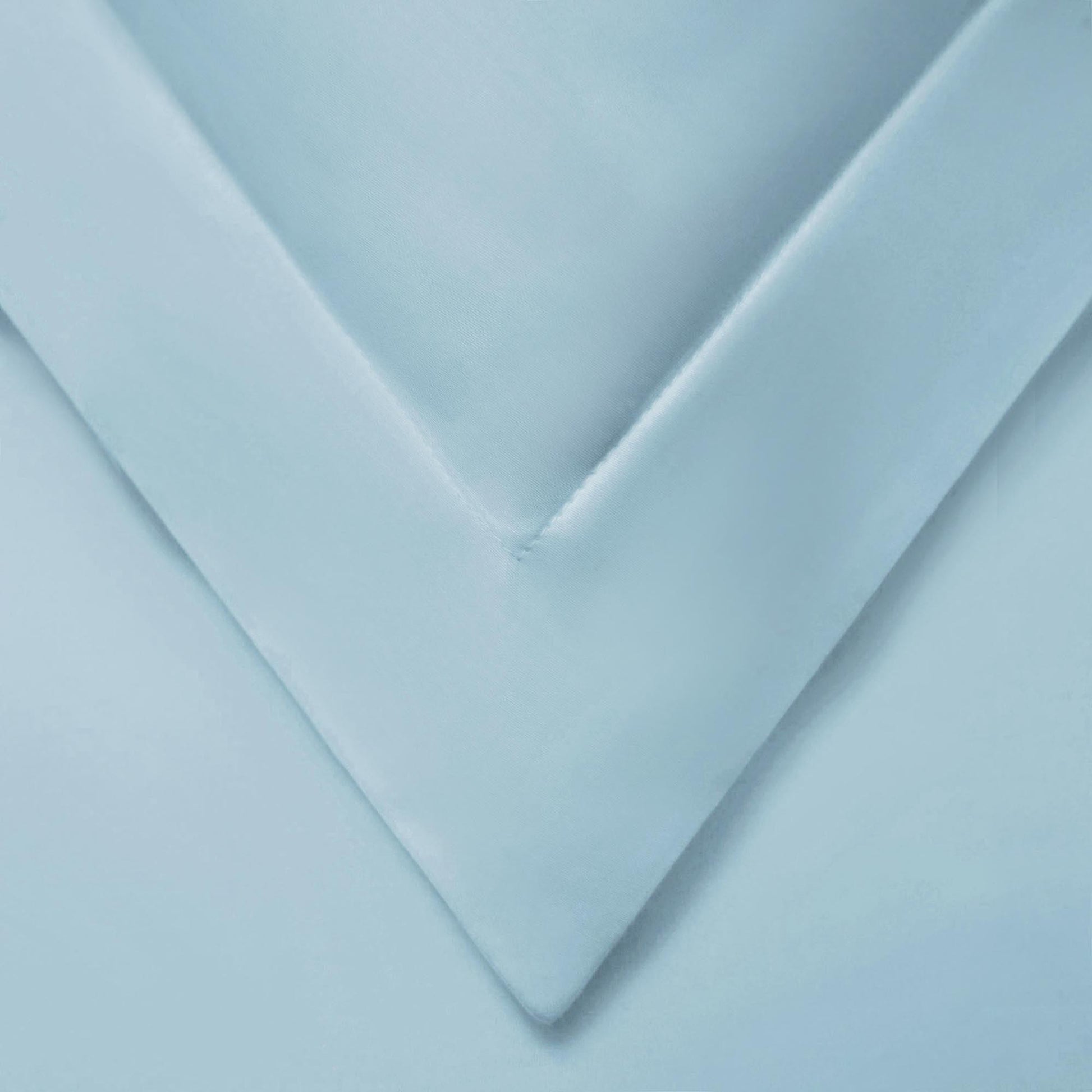 Superior Solid Cotton Blend Duvet Cover Set - Light Blue