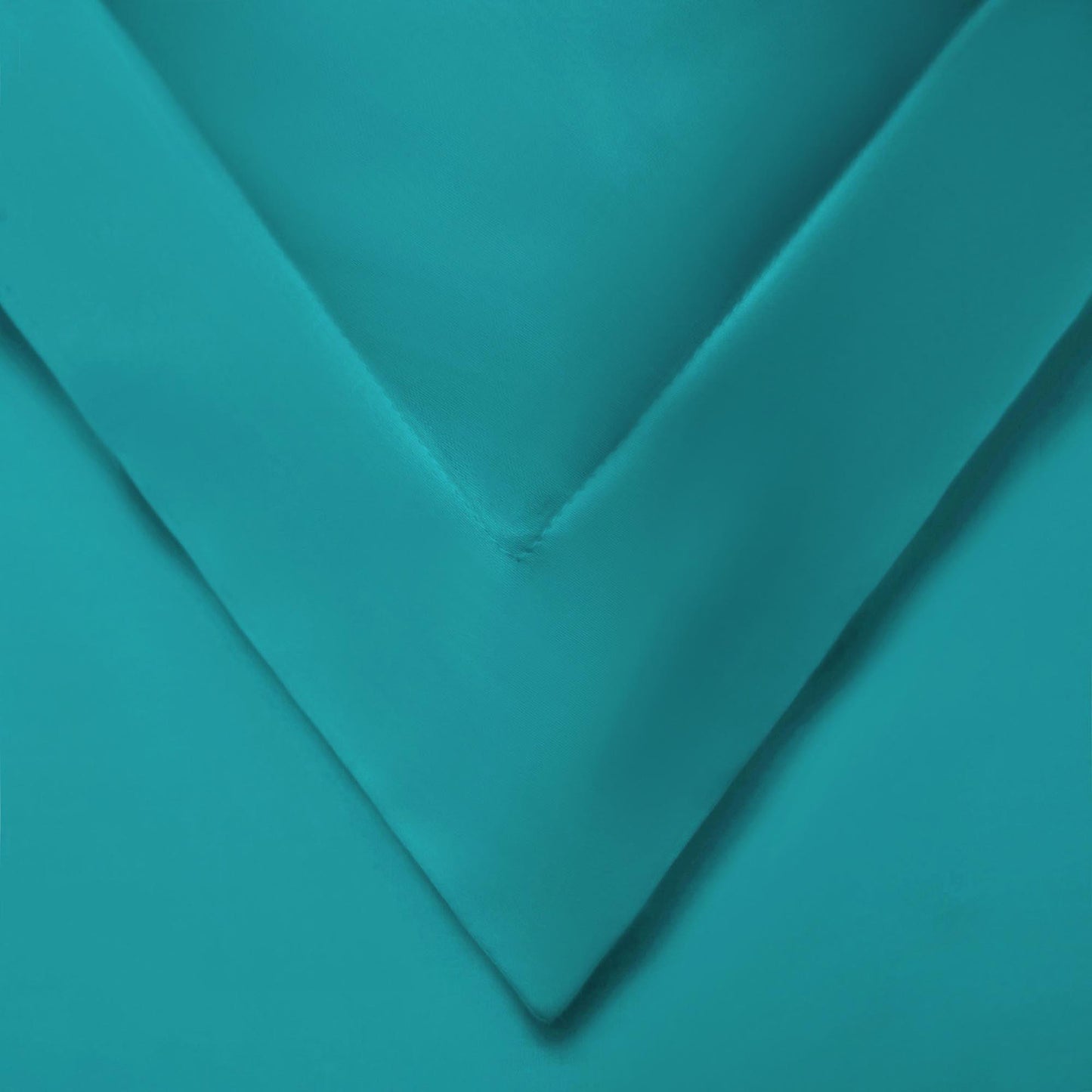 Superior Solid Cotton Blend Duvet Cover Set - Teal