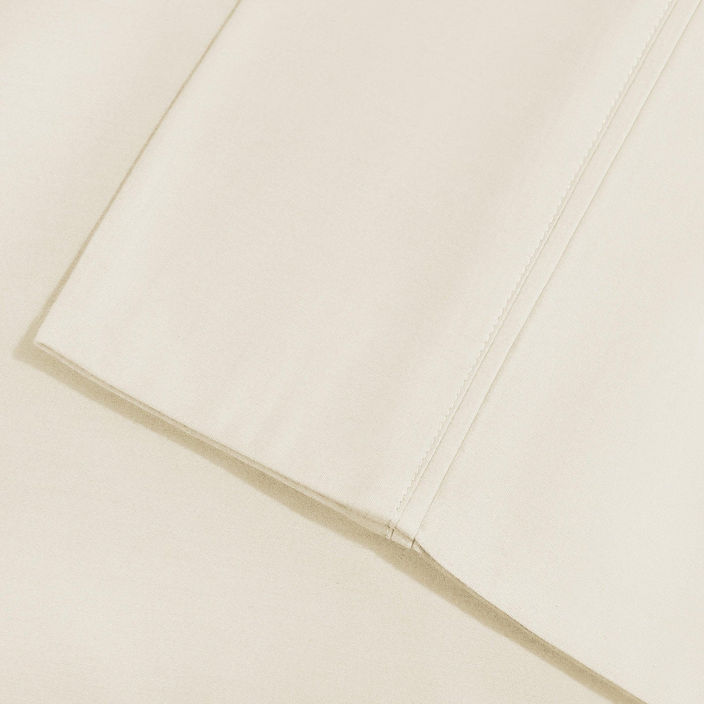 Superior Solid Cotton Blend Pillowcase Set - Ivory