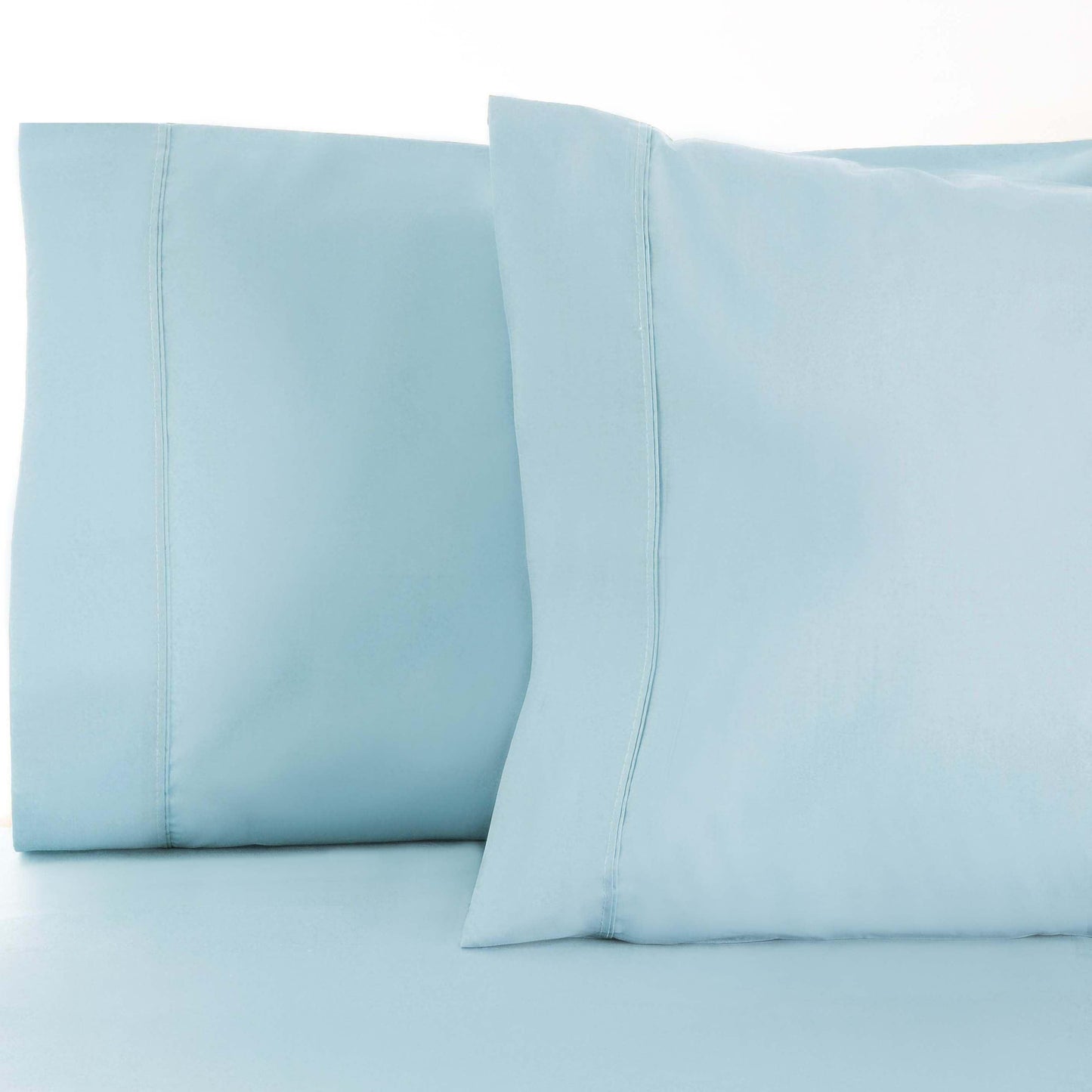 Superior Solid Cotton Blend Pillowcase Set - Light Blue