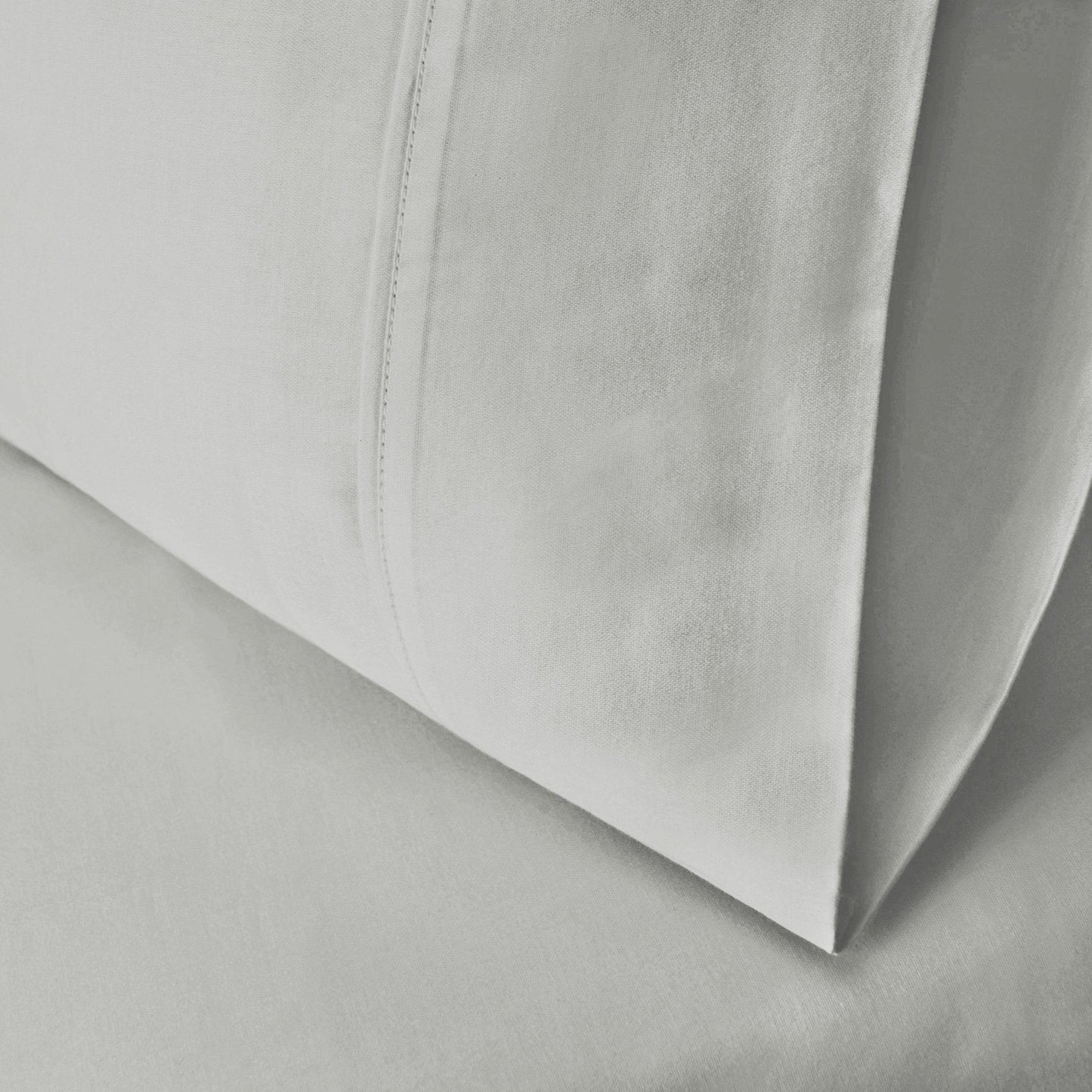 Superior Solid Cotton Blend Pillowcase Set - Platinum