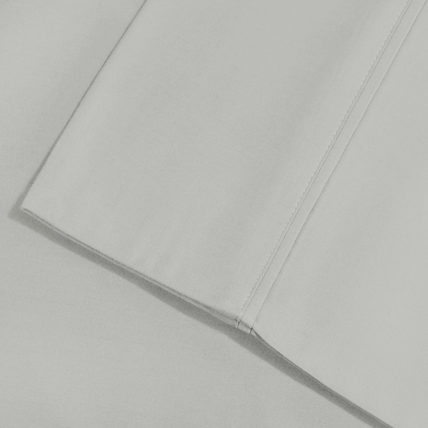 Superior Solid Cotton Blend Pillowcase Set - Platinum