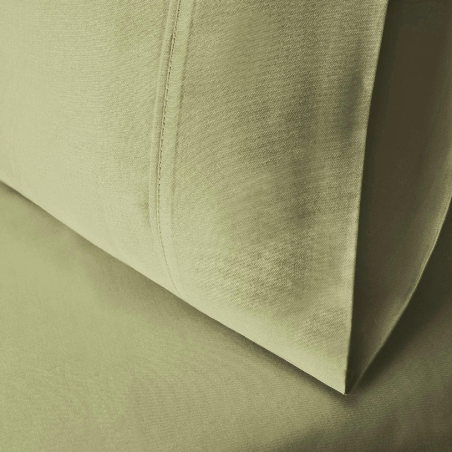 Superior Solid Cotton Blend Pillowcase Set -Sage