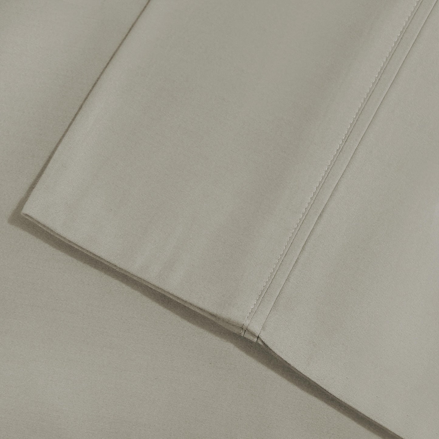 Superior Solid Cotton Blend Pillowcase Set - Stone