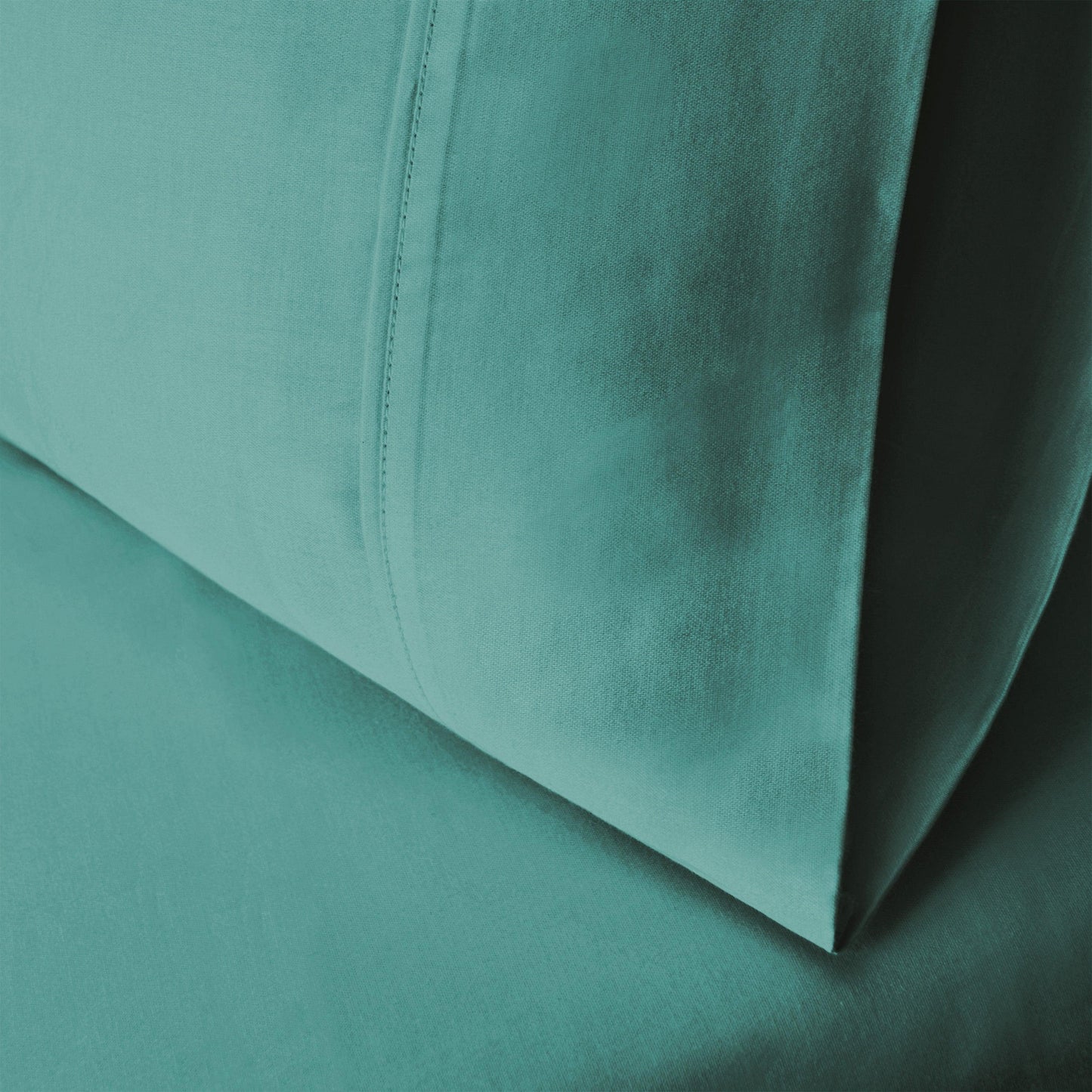 Superior Solid Cotton Blend Pillowcase Set - Teal