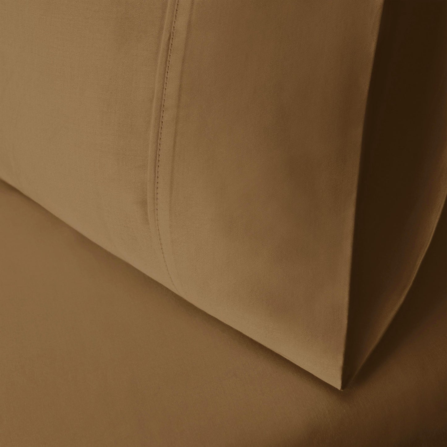 Superior Solid Cotton Blend Pillowcase Set - Taupe