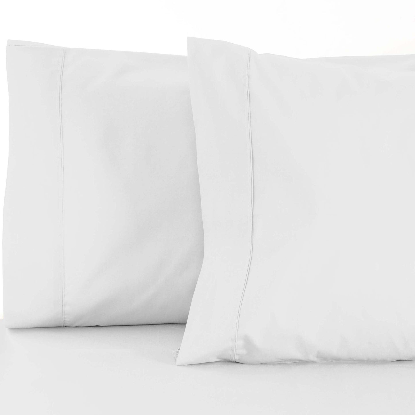 Superior Solid Cotton Blend Pillowcase Set - White