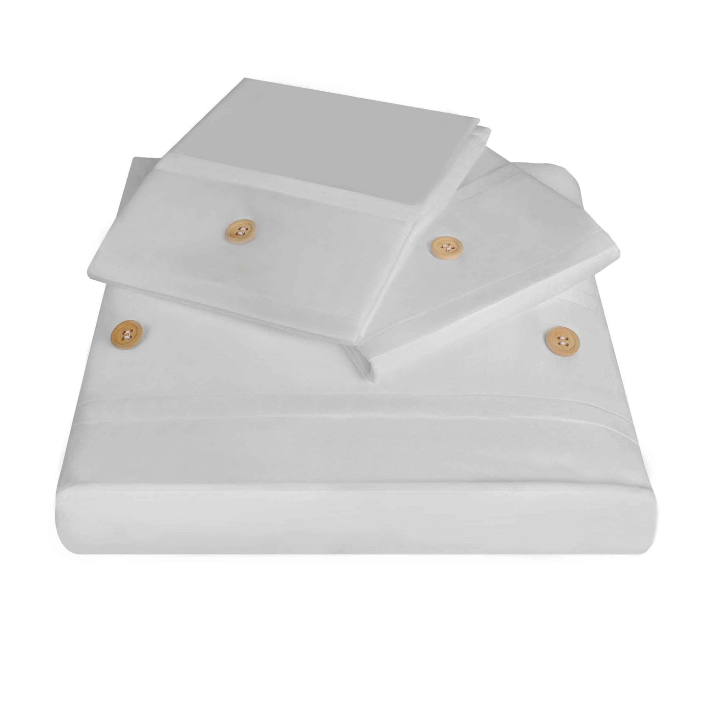 Gina Organic Cotton 300 Thread Count Percale 3 Piece Duvet Cover Set