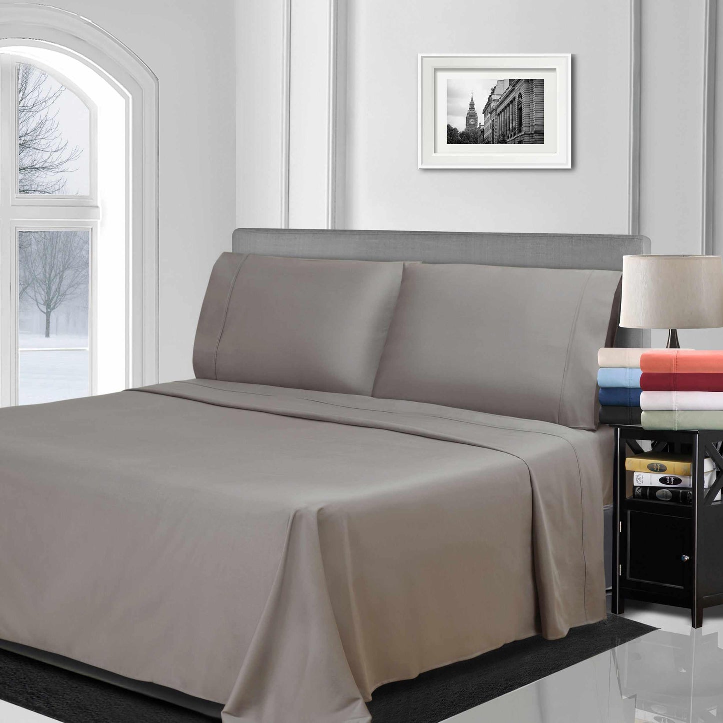 800-Thread Count 100% Egyptian Cotton Gorgeous Solid Pillowcase Set - Mint
