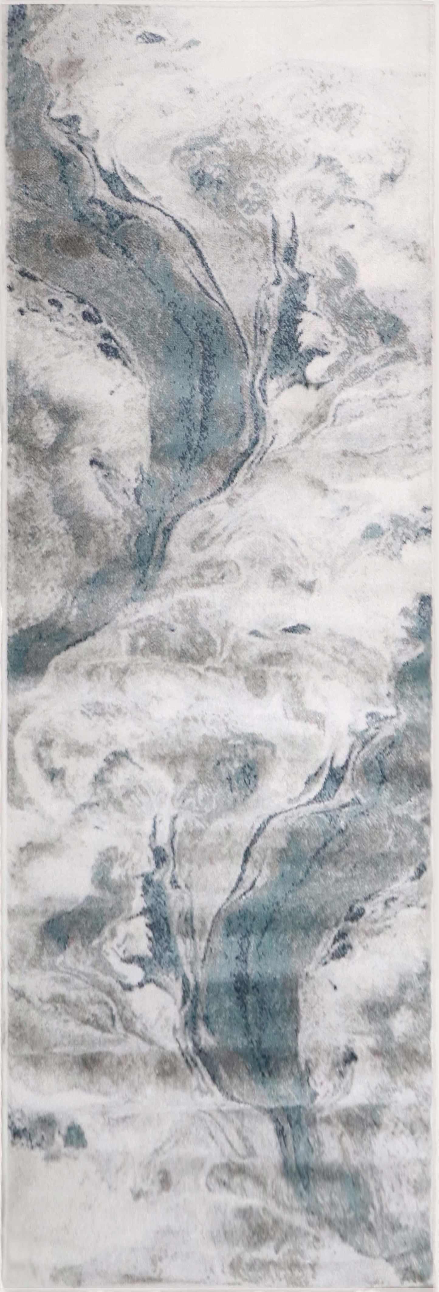 Morwenna Modern Abstract Watercolor Plush Indoor Area Rug Or Runner