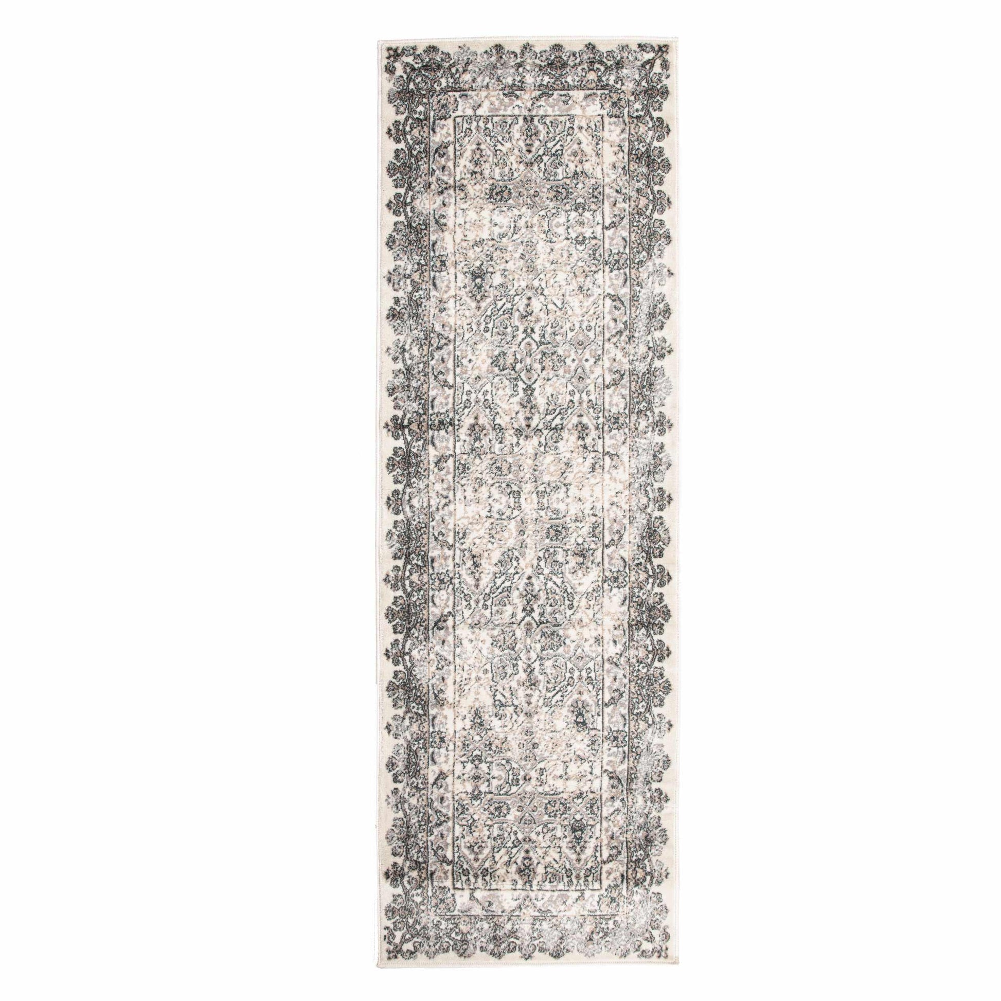 Superior Myel Distressed French Inspired Area Rug - Mulberry