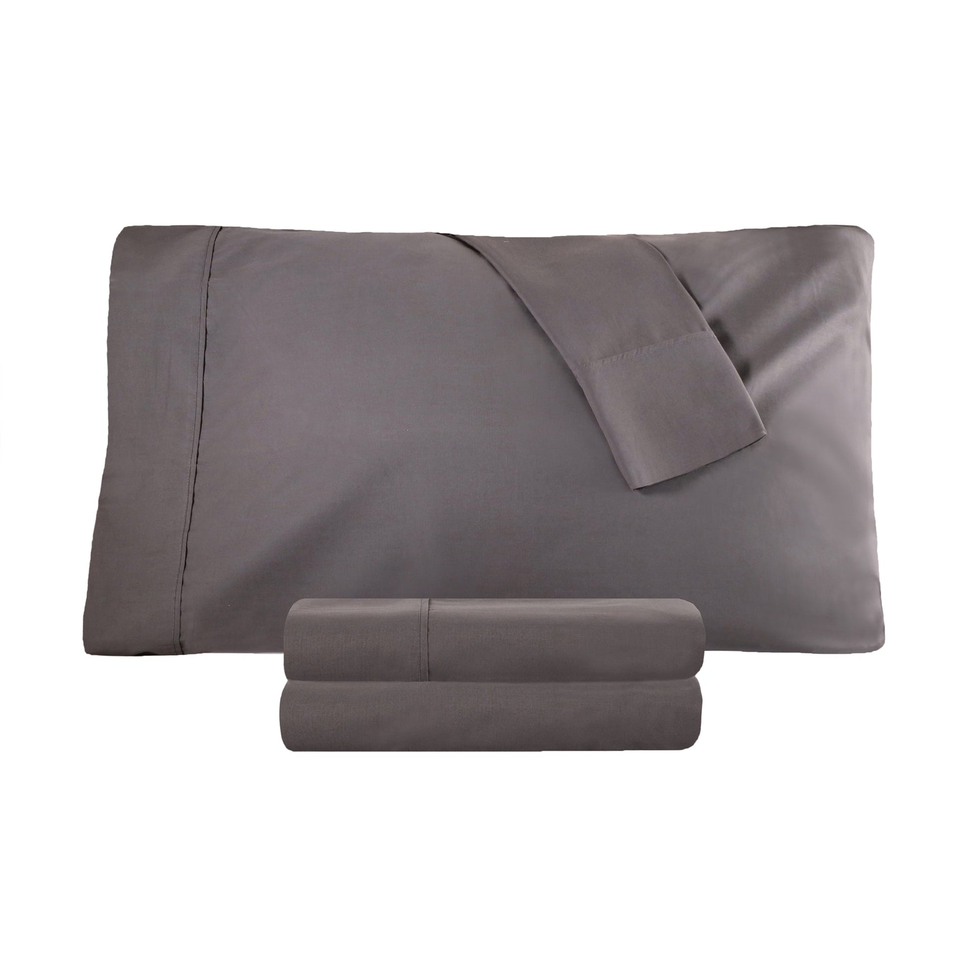 Superior 100% Cotton Percale 300 Thread Count Sheet Set - Grey