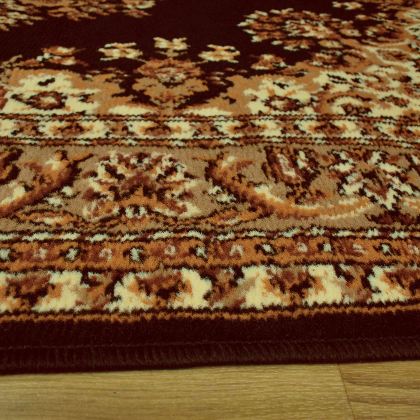 Superior Prescott Baroque Medallion Oriental Area Rug - Coffee