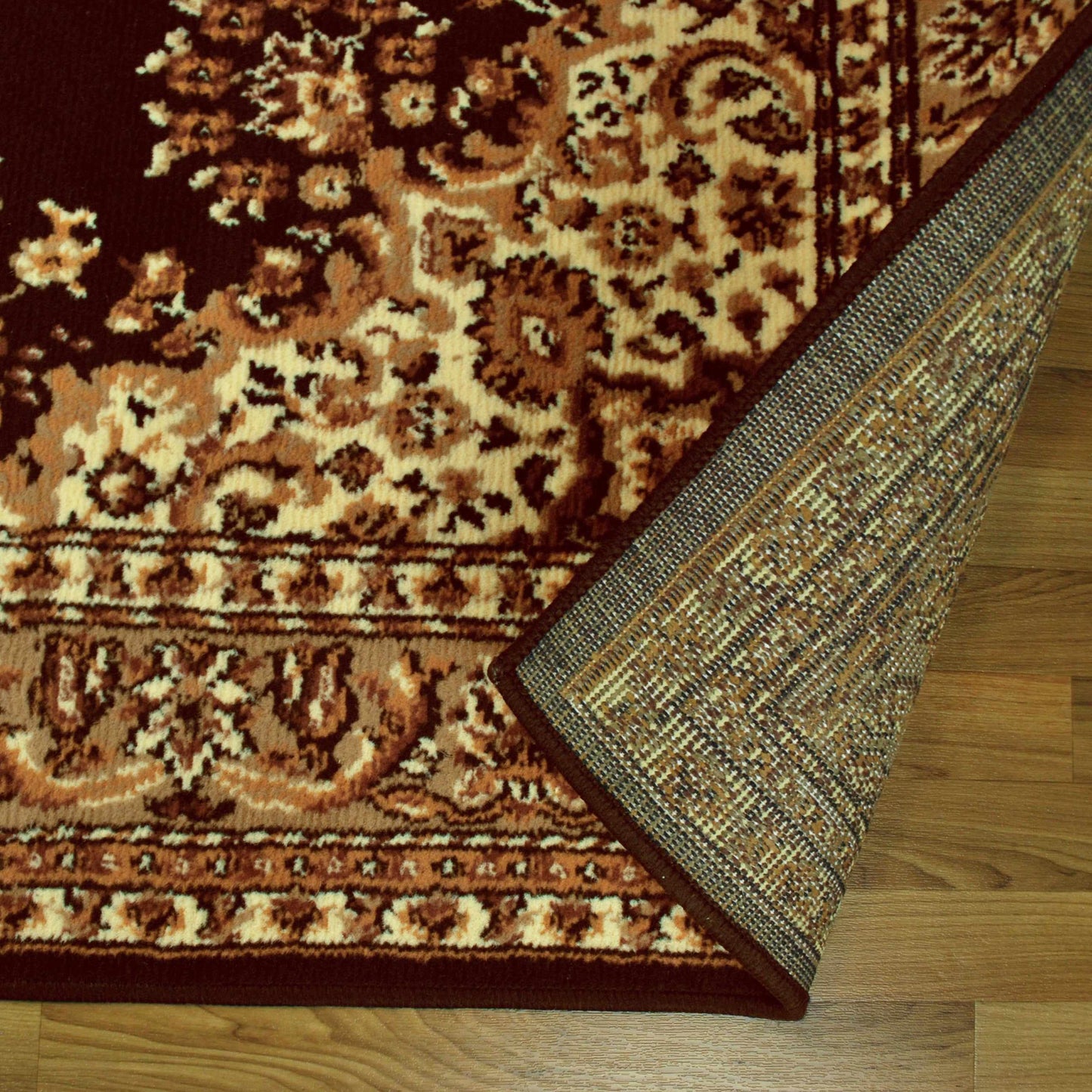 Superior Prescott Baroque Medallion Oriental Area Rug - Toffee