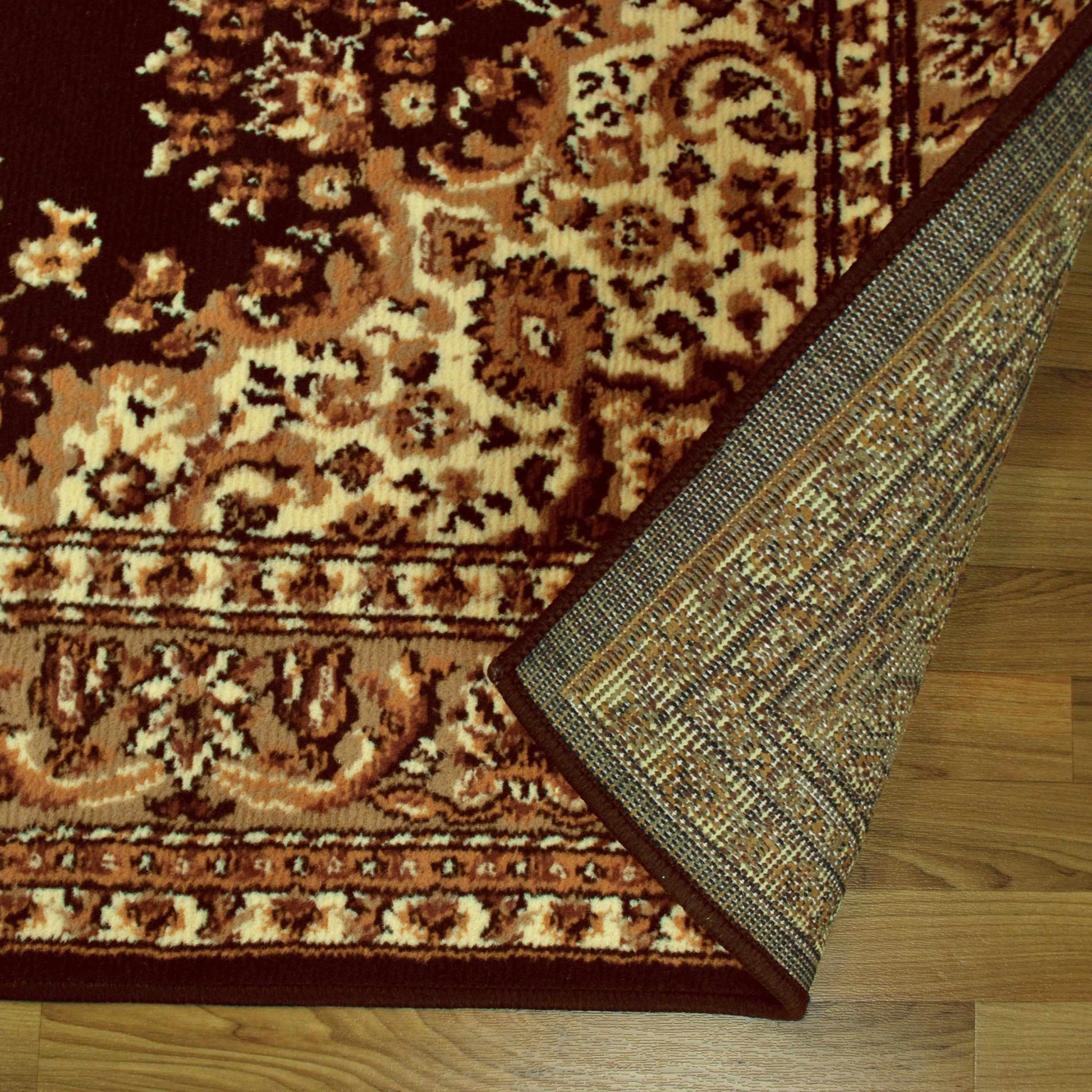 Superior Prescott Baroque Medallion Oriental Area Rug - Toffee