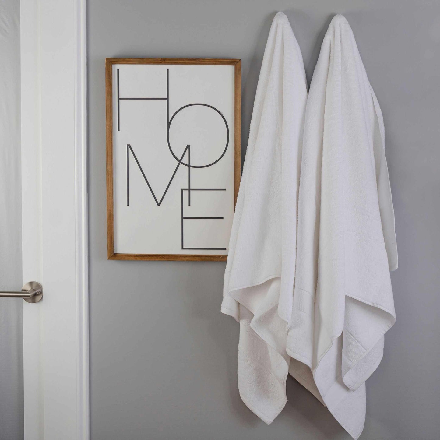 Modern Organic Solid 650 GSM 6- Pieces Bath Sheet Set - White