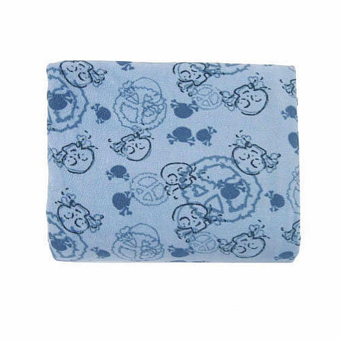 Rock Party Skull and Peace Sign Kids Fleece Throw Blanket