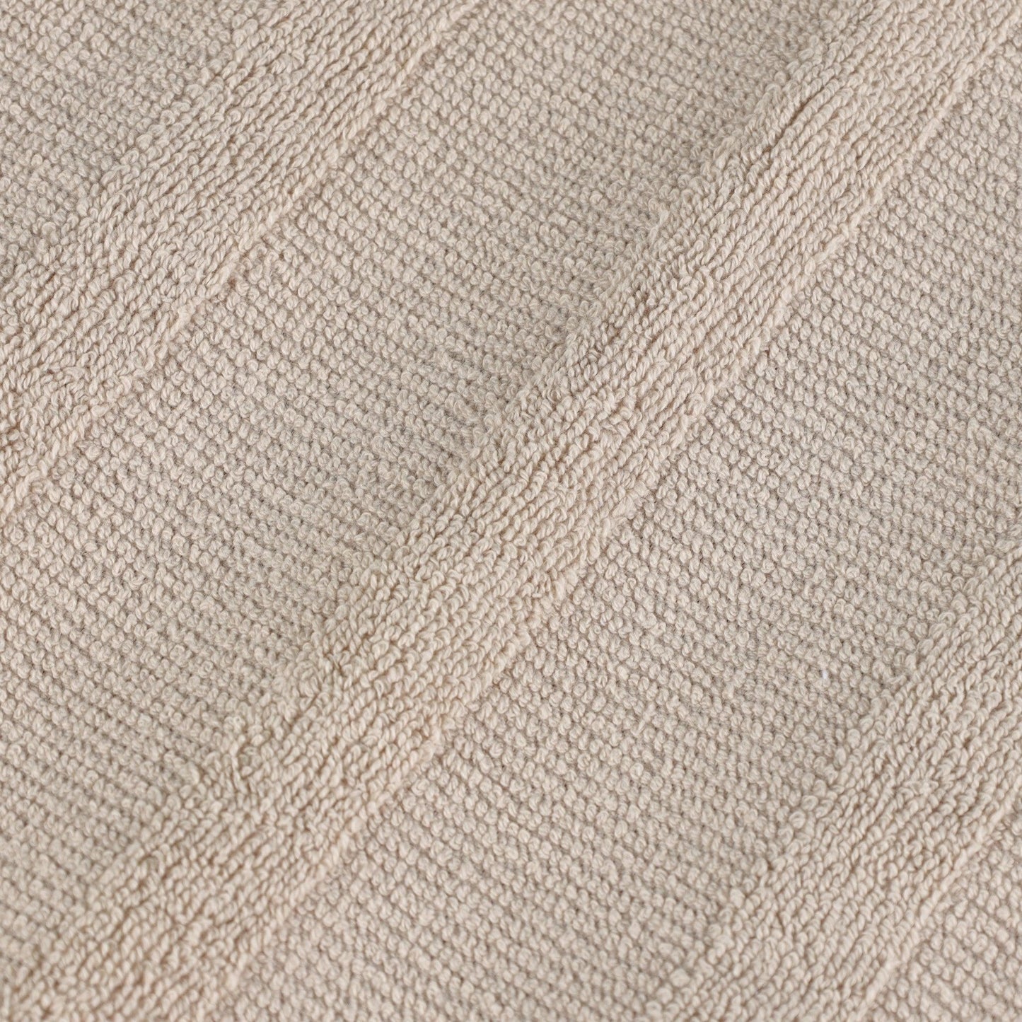Ribbed Cotton Medium Weight 6 Piece Bath Towel Set - Stone