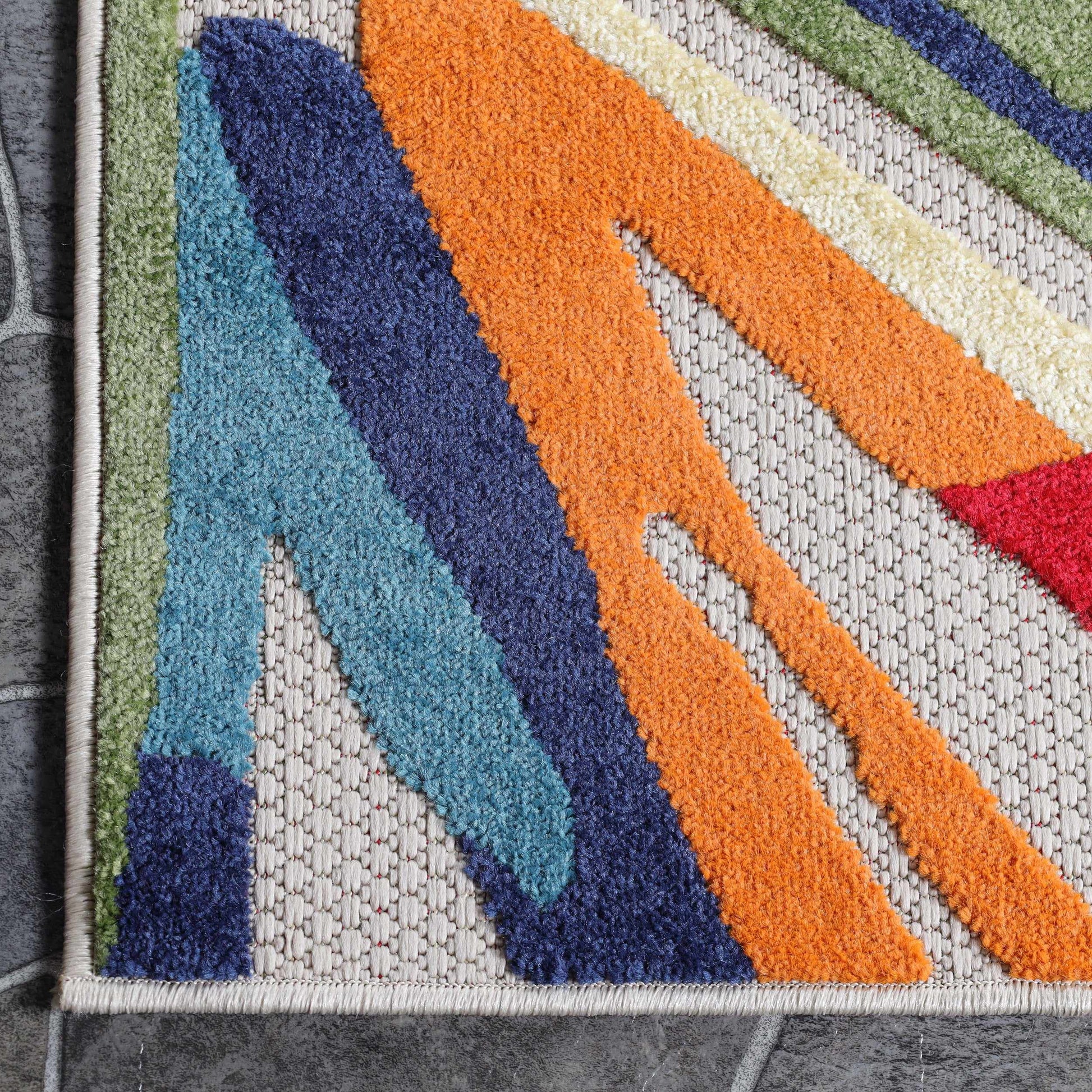 Superior Leander Modern Geometric Abstract Indoor/Outdoor Area Rug or Runner Rug