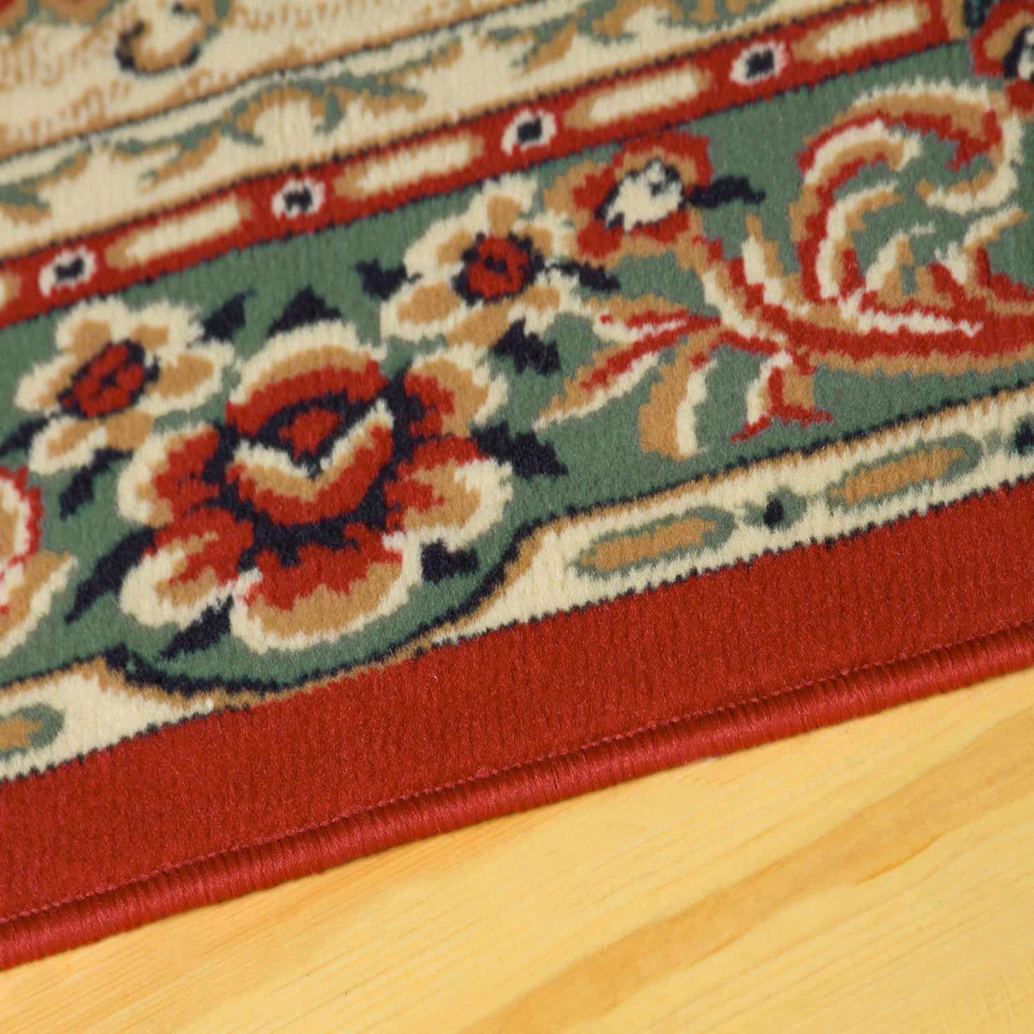 Superior Tayana Traditional Oriental Floral Medallion 3-Piece Indoor Area Rug Set  -Red