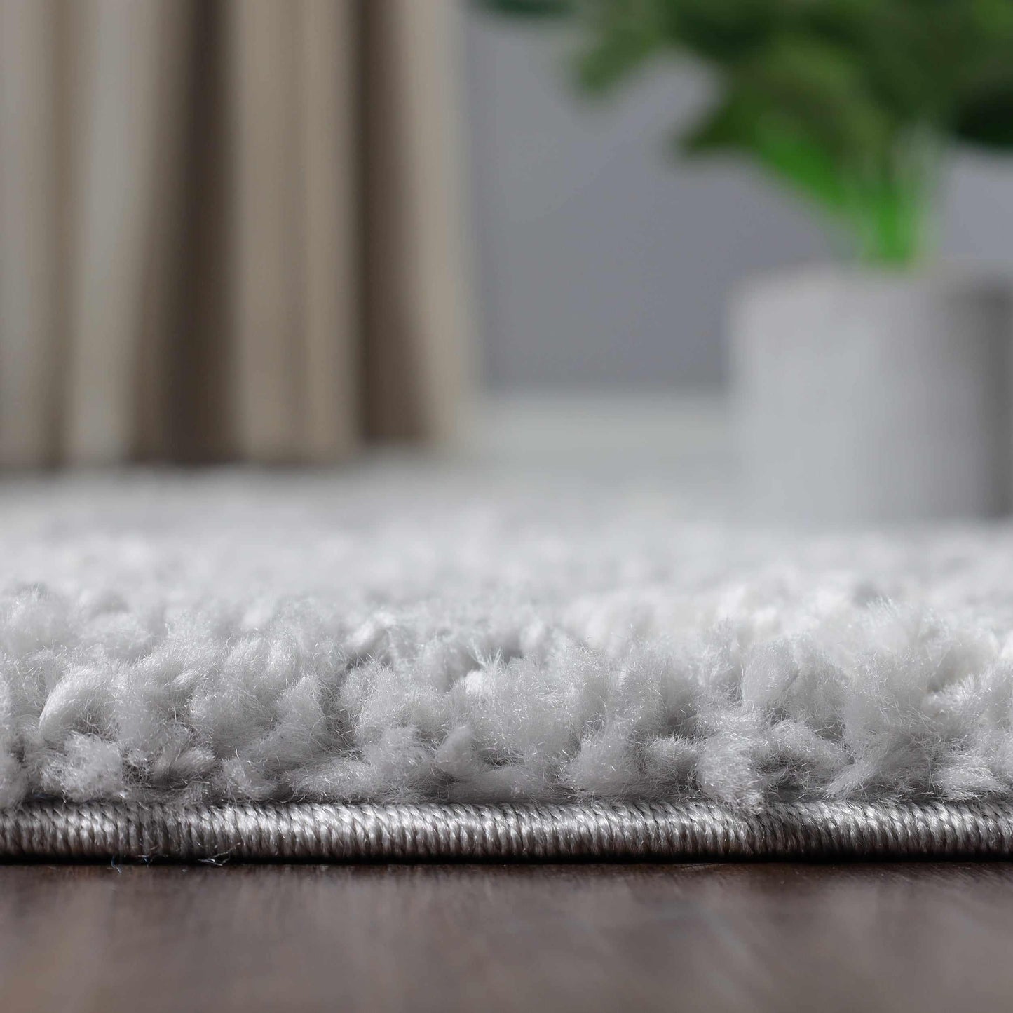 Superior Boho Geometric Diamonds Indoor Plush Shag Area Rug - Cream-Grey