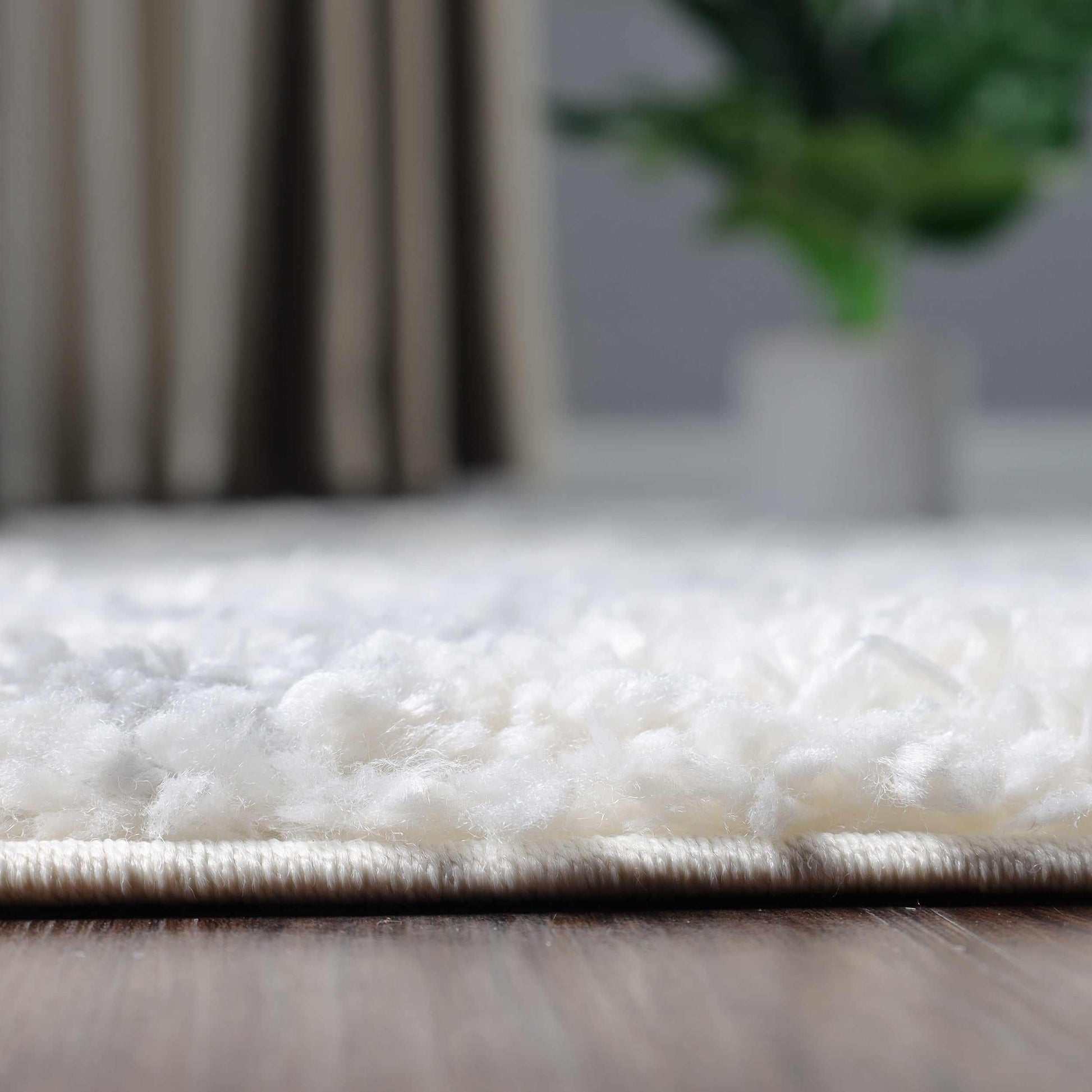 Superior Boho Geometric Diamonds Indoor Plush Shag Area Rug - Grey-Cream