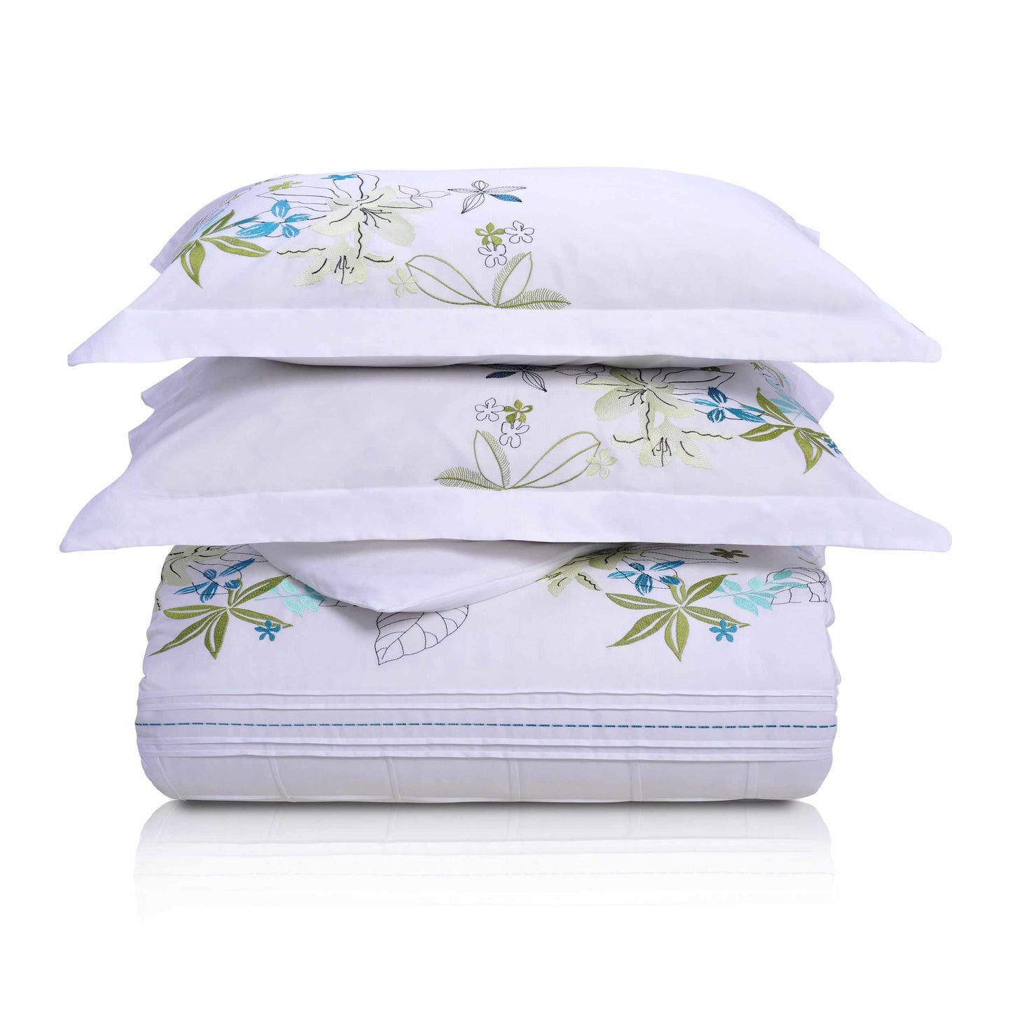 Cotton Traditional Spring Blooms Twill Weave Duvet Cover Set