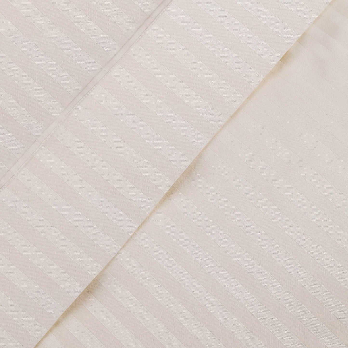 400 Thread Count Soft Stripe Egyptian Cotton Pillowcase Set - Ivory