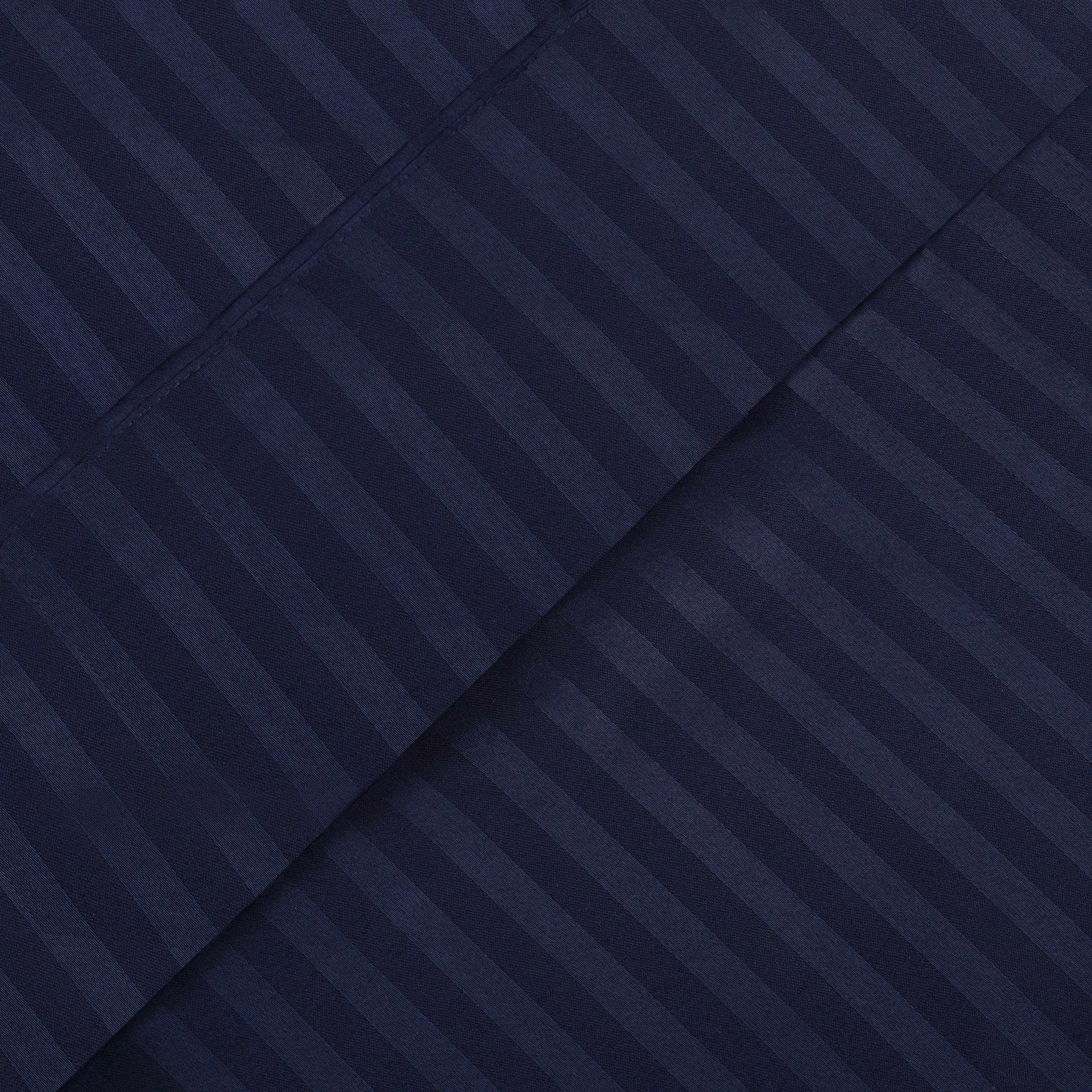 400 Thread Count Soft Stripe Egyptian Cotton Pillowcase Set - Navy Blue