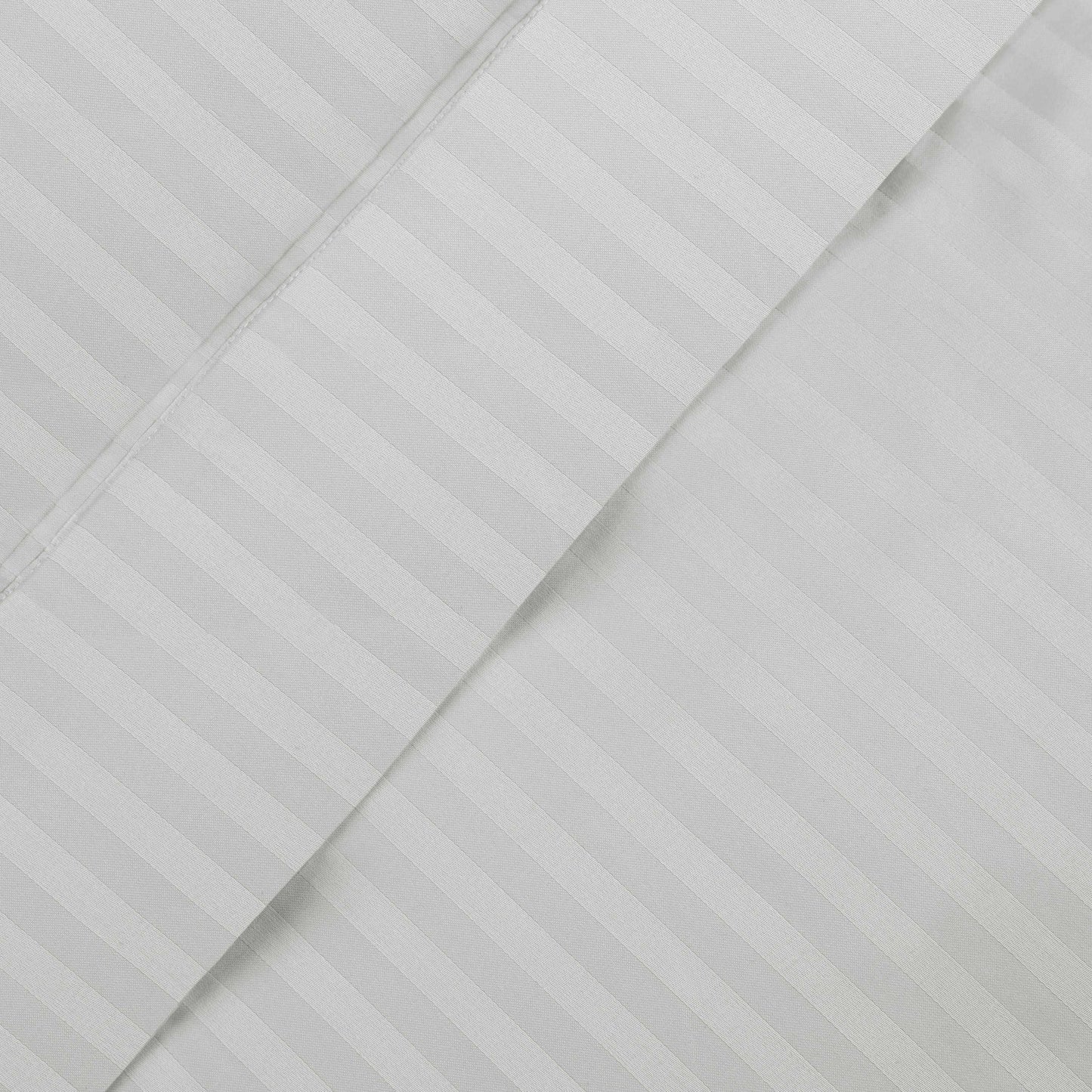 400 Thread Count Soft Stripe Egyptian Cotton Pillowcase Set - Platinum