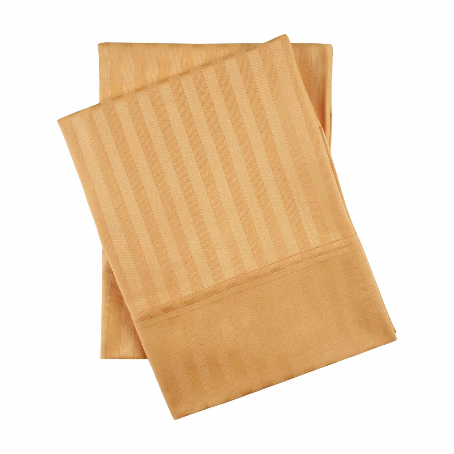 400 Thread Count Soft Stripe Egyptian Cotton Pillowcase Set - Gold