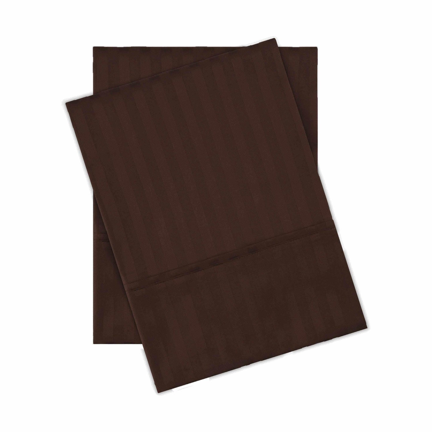 400 Thread Count Soft Stripe Egyptian Cotton Pillowcase Set - Mocha