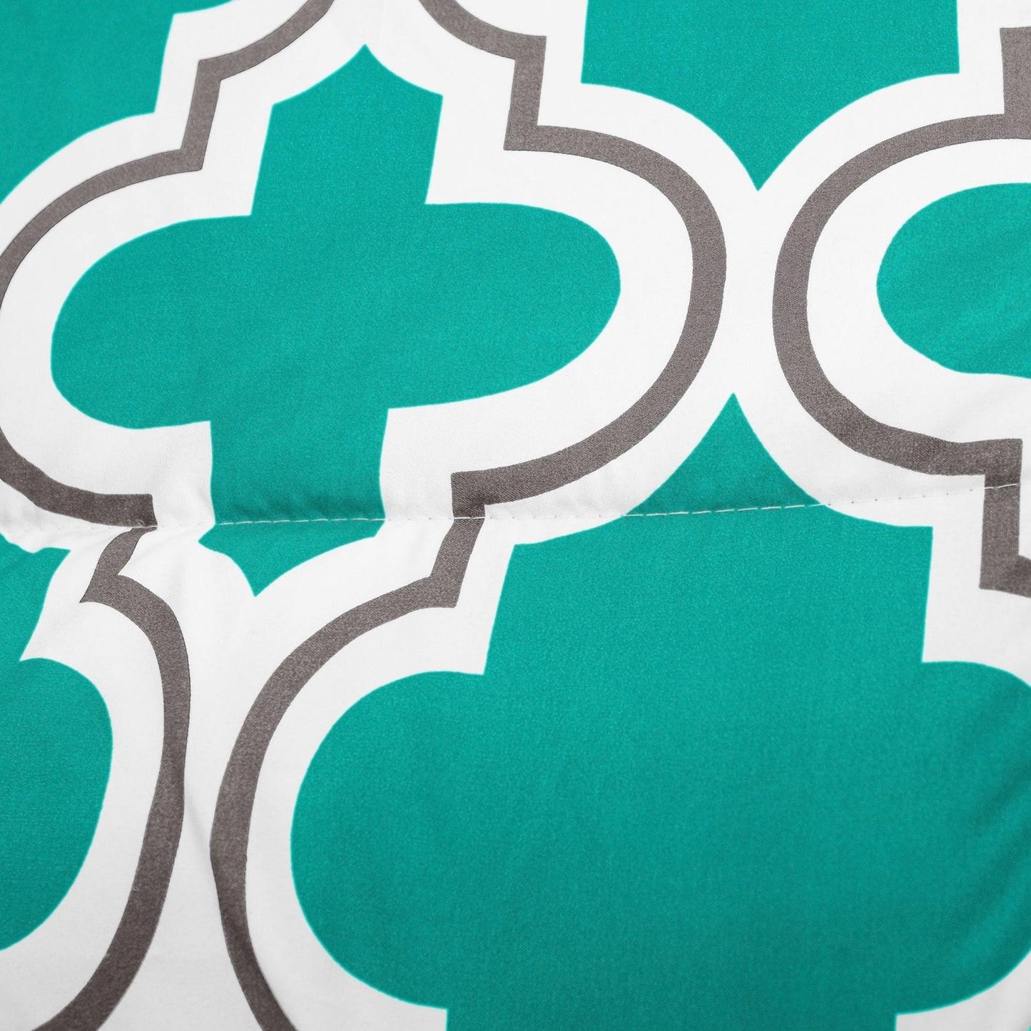 Superior Moroccan Trellis Microfiber Comforter Set - Teal
