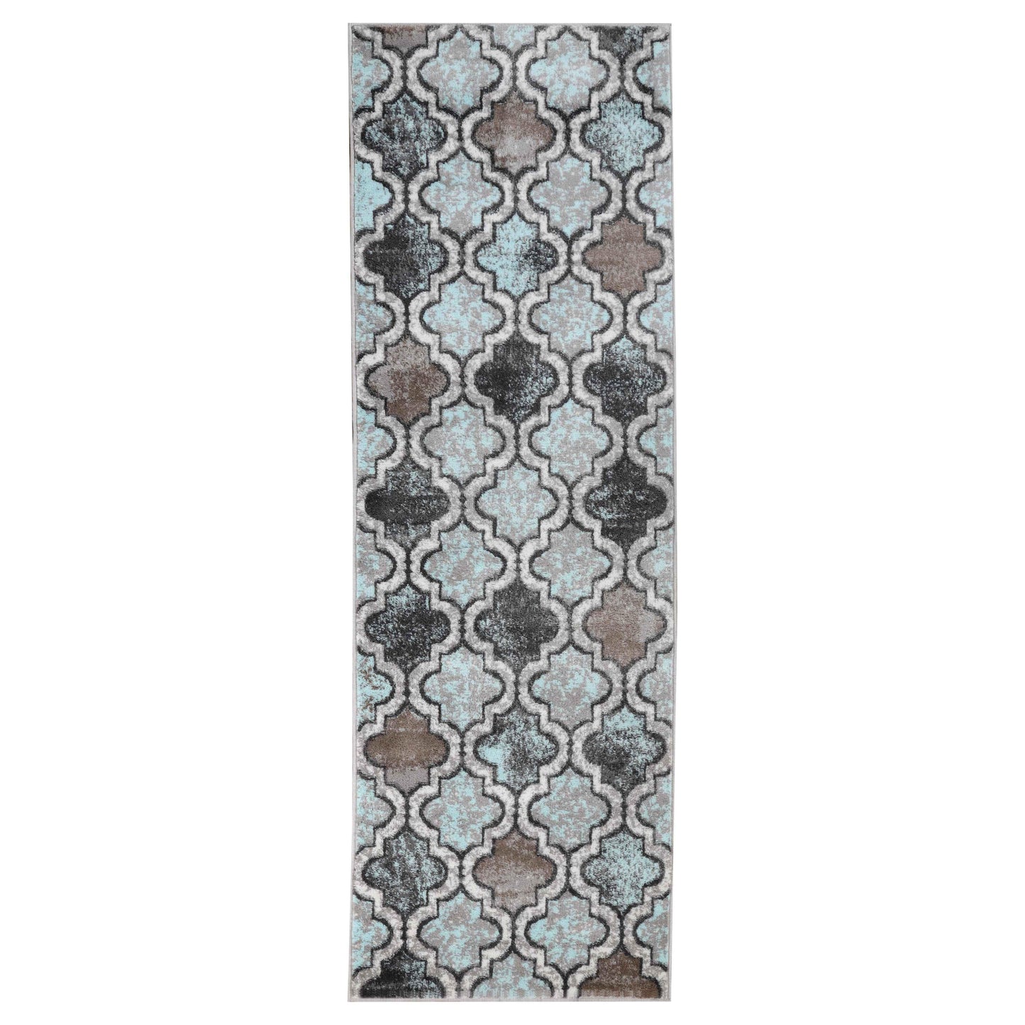 Viking Contemporary Geometric Trellis Indoor Area Rug or Runner