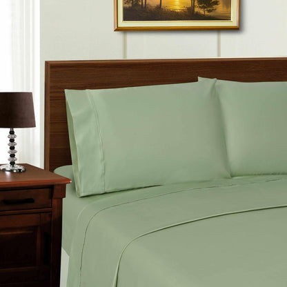 Superior 1000 Thread Count Lyocell Blend Wrinkle Resistant Solid Sheet Set - Sage