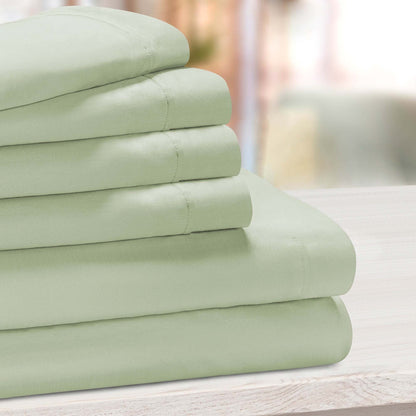 Superior Solid Deep Pocket Cotton Blend Bed Sheet Set - Green