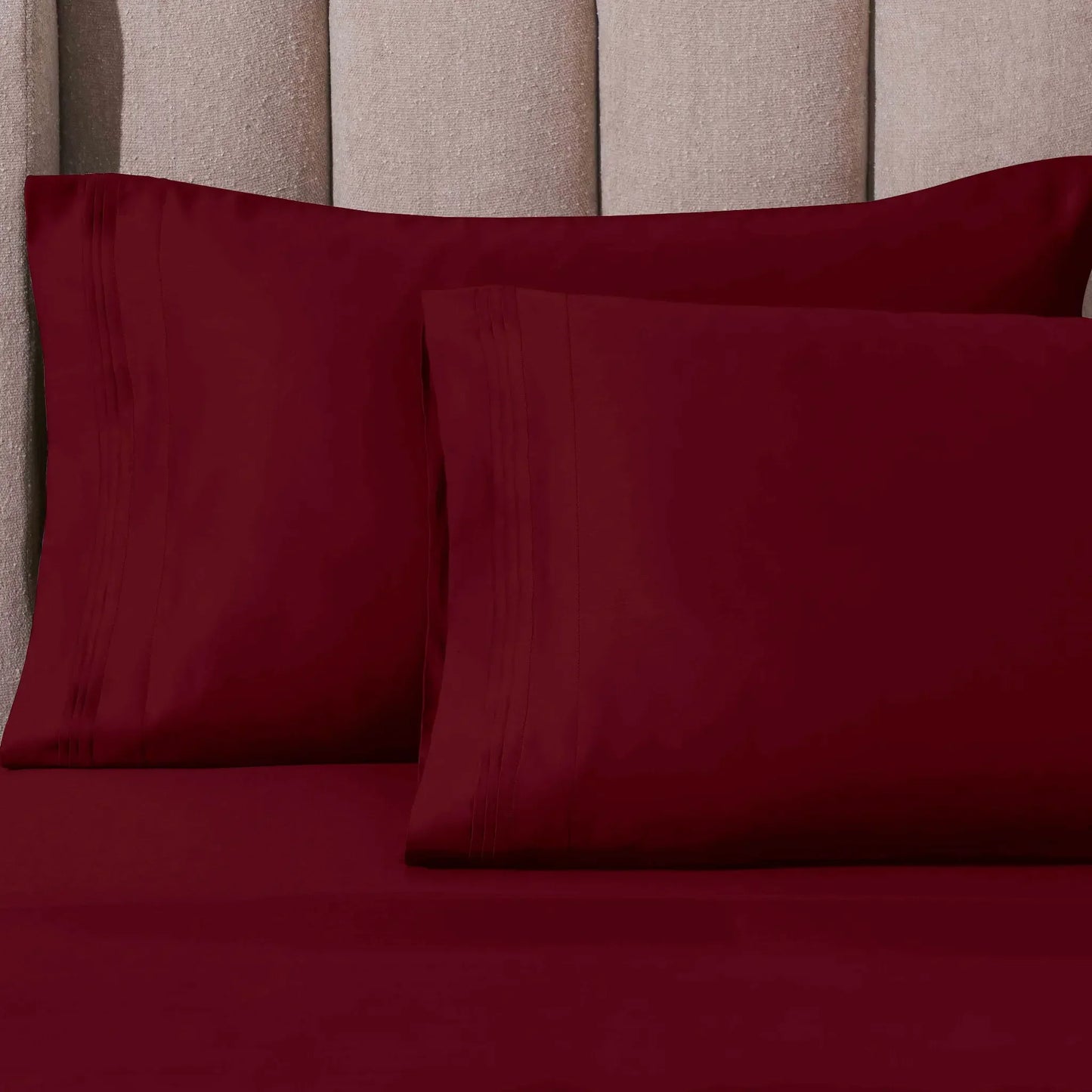 1000 Thread Count Egyptian Cotton Solid Pillowcase Set