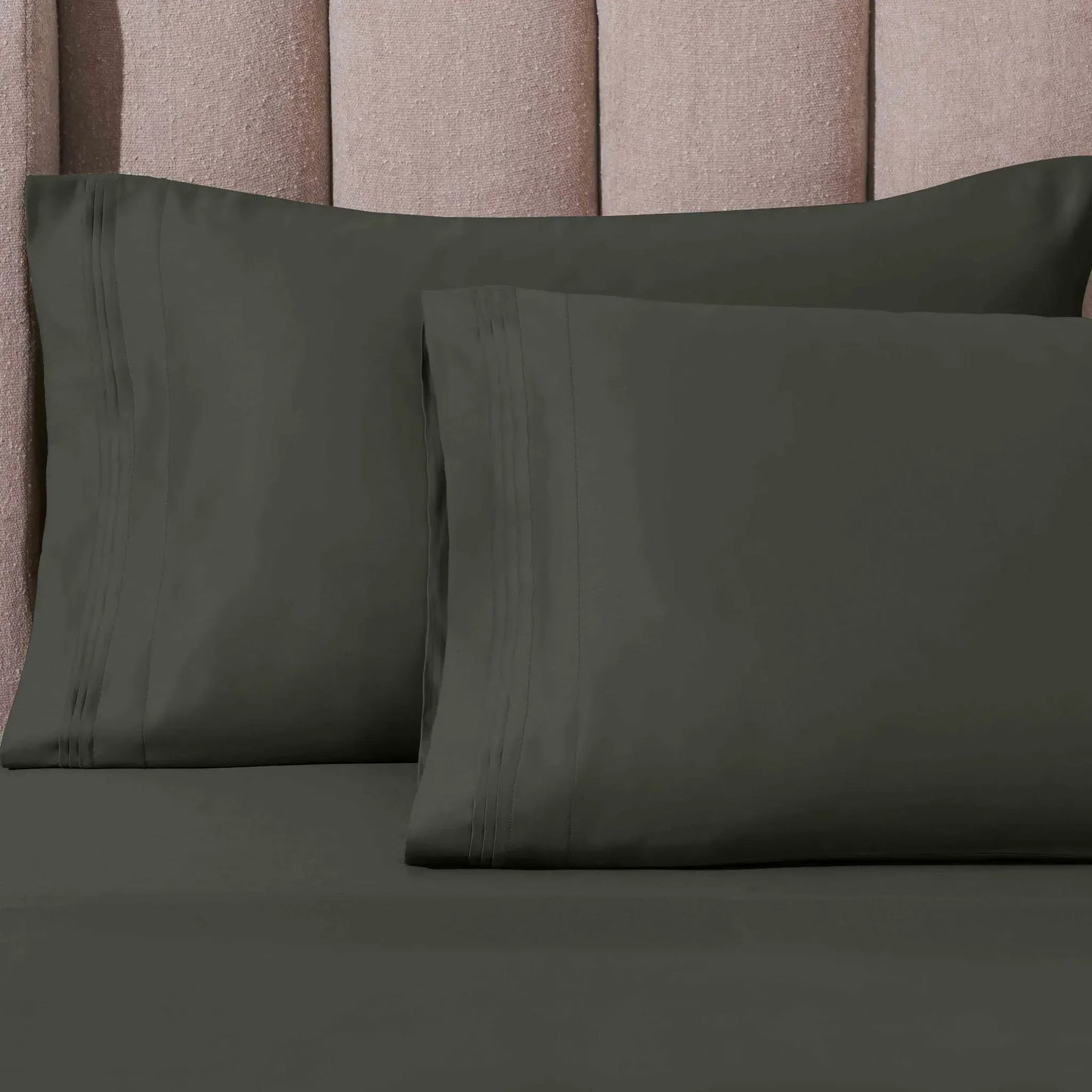 1000 Thread Count Egyptian Cotton Solid Pillowcase Set