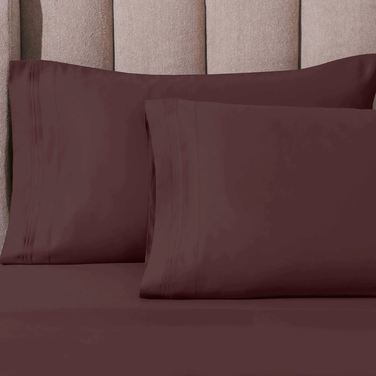 1000 Thread Count Egyptian Cotton Solid Pillowcase Set