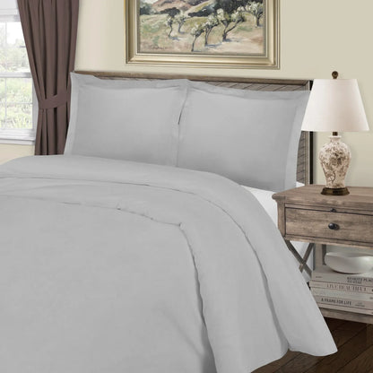 1000 Thread Count Cotton Blend Solid 3 Piece Duvet Cover Set