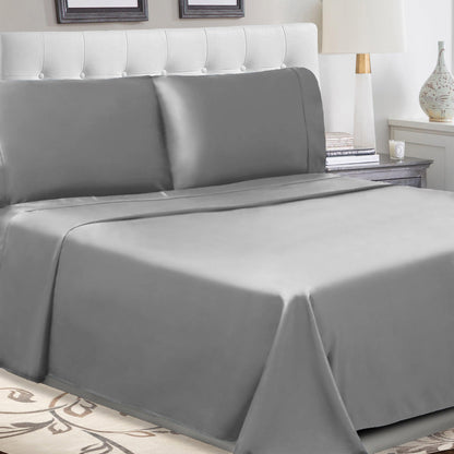 300 Thread Count Cotton Percale Solid Deep Pocket Sheet Set
