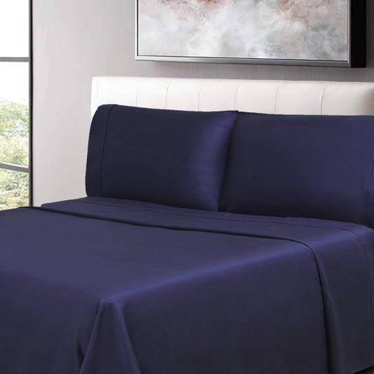 300 Thread Count Cotton Percale Solid Deep Pocket Sheet Set