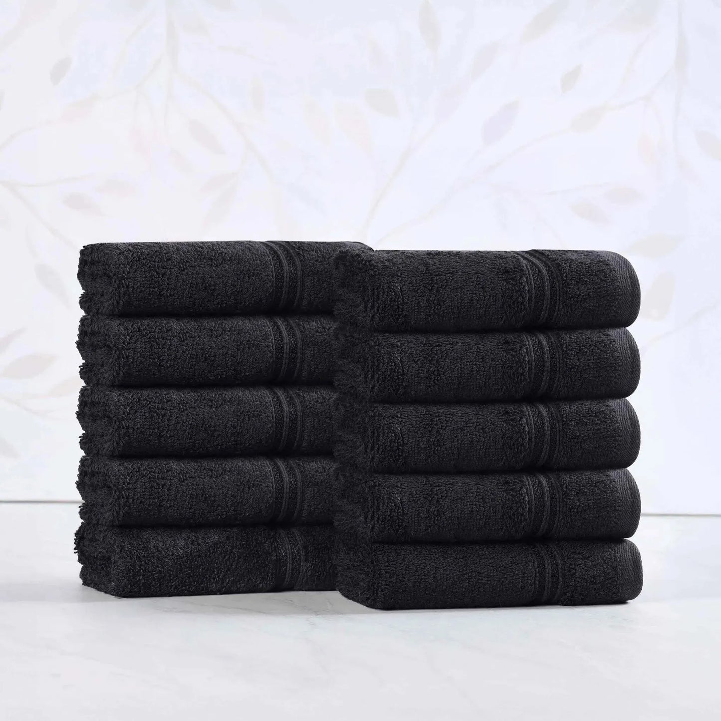 Heritage Egyptian Cotton Plush Absorbent Luxury Face Towel Set of 10