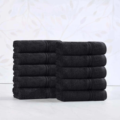 Heritage Egyptian Cotton Plush Absorbent Luxury Face Towel Set of 10
