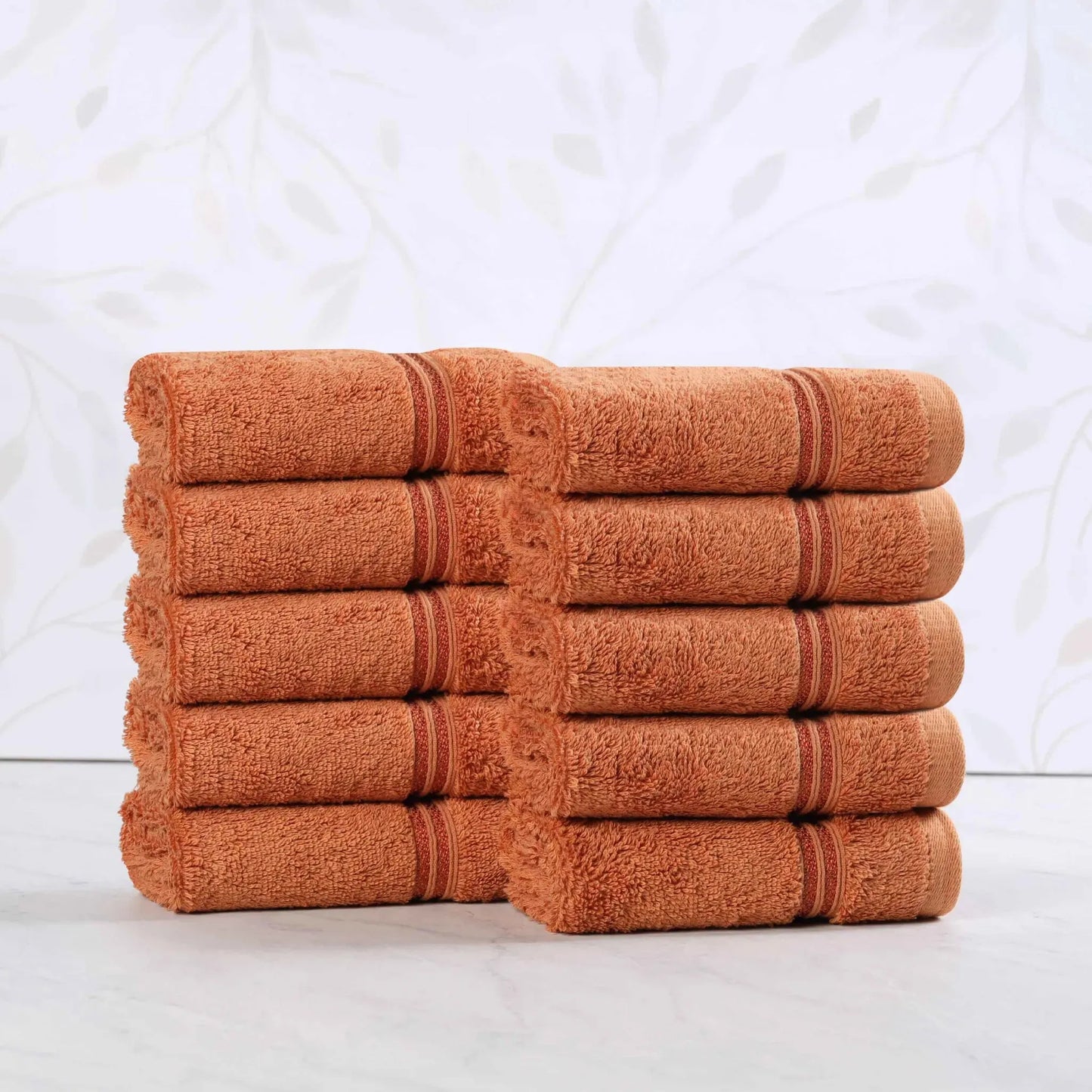 Heritage Egyptian Cotton Plush Absorbent Luxury Face Towel Set of 10