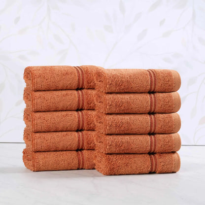 Heritage Egyptian Cotton Plush Absorbent Luxury Face Towel Set of 10
