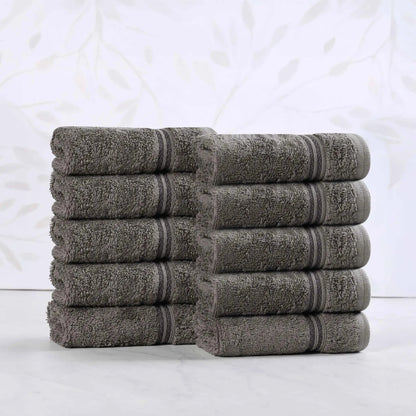 Heritage Egyptian Cotton Plush Absorbent Luxury Face Towel Set of 10
