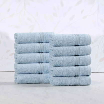 Heritage Egyptian Cotton Plush Absorbent Luxury Face Towel Set of 10