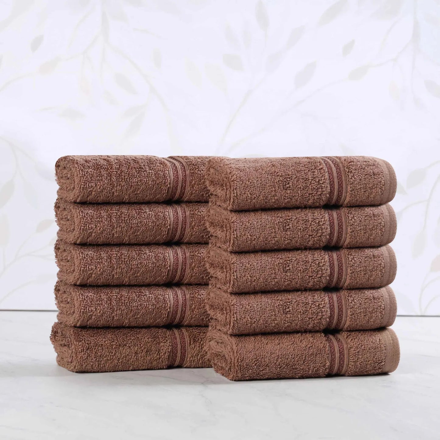 Heritage Egyptian Cotton Plush Absorbent Luxury Face Towel Set of 10
